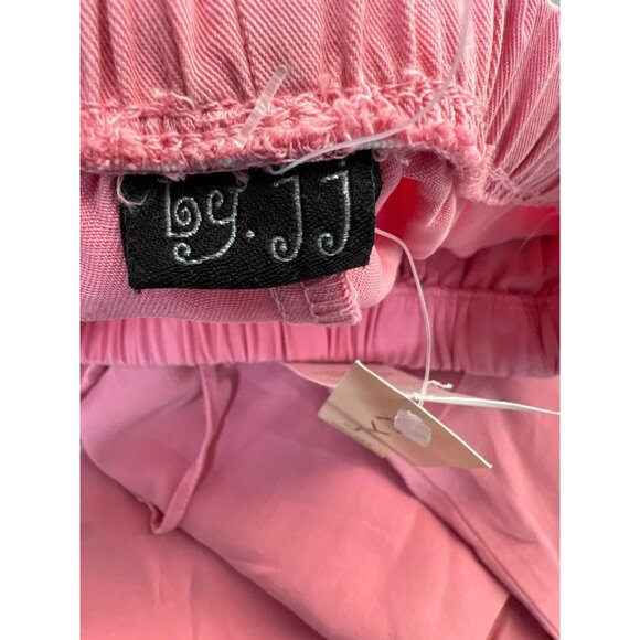 By JJ Elastic Waist Drawstring Midi Skirt Large Tencel Pink Casual Feminine NEW - Picture 6 of 8